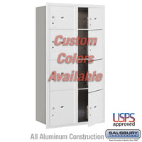 Thumbnail for Recessed Mounted 4C Horizontal Mailbox - Maximum Height Unit (57 1/8 Inches) - Double Column - Stand-Alone Parcel Locker - 2 PL3's, 4 PL4's and 2 PL4.5's - Custom - Front Loading - USPS Access