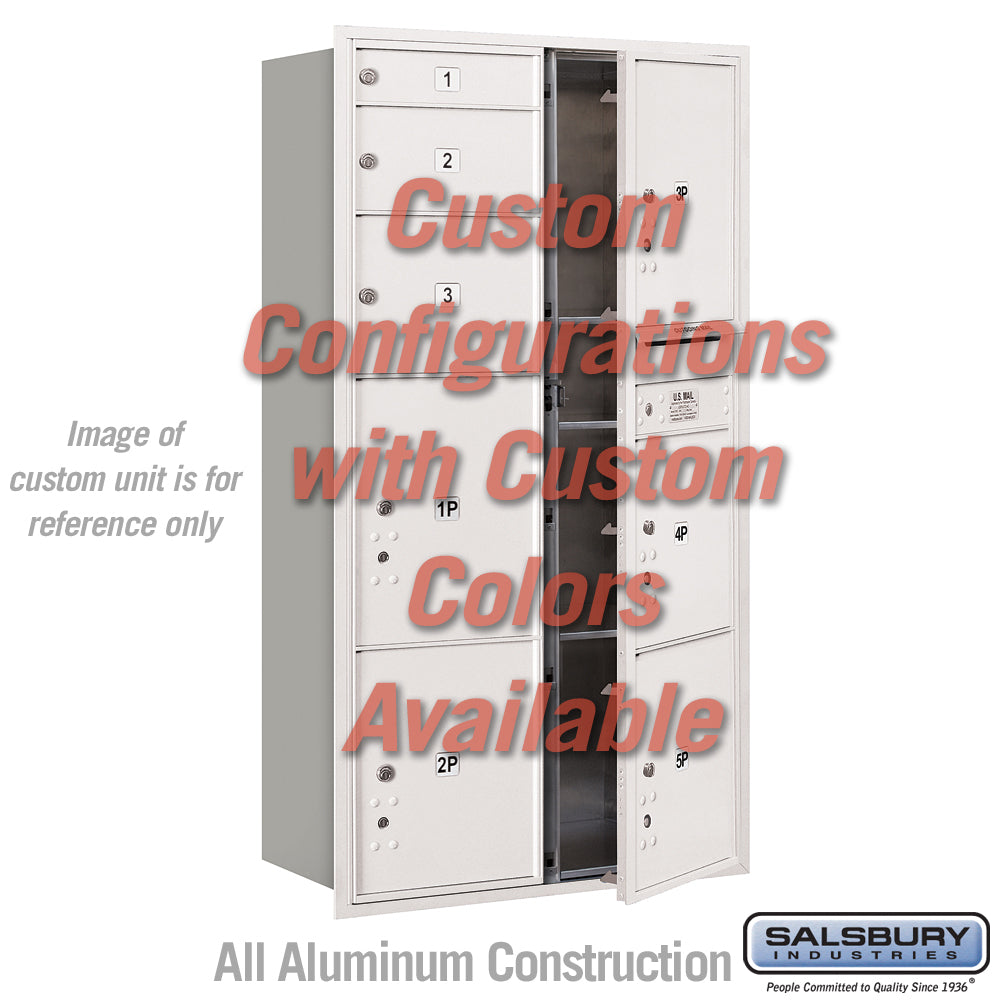 Recessed Mounted 4C Horizontal Mailbox - Maximum Height Unit (57 1/8 Inches) - Double Column - Custom Unit - Custom Color - Front Loading - USPS Access