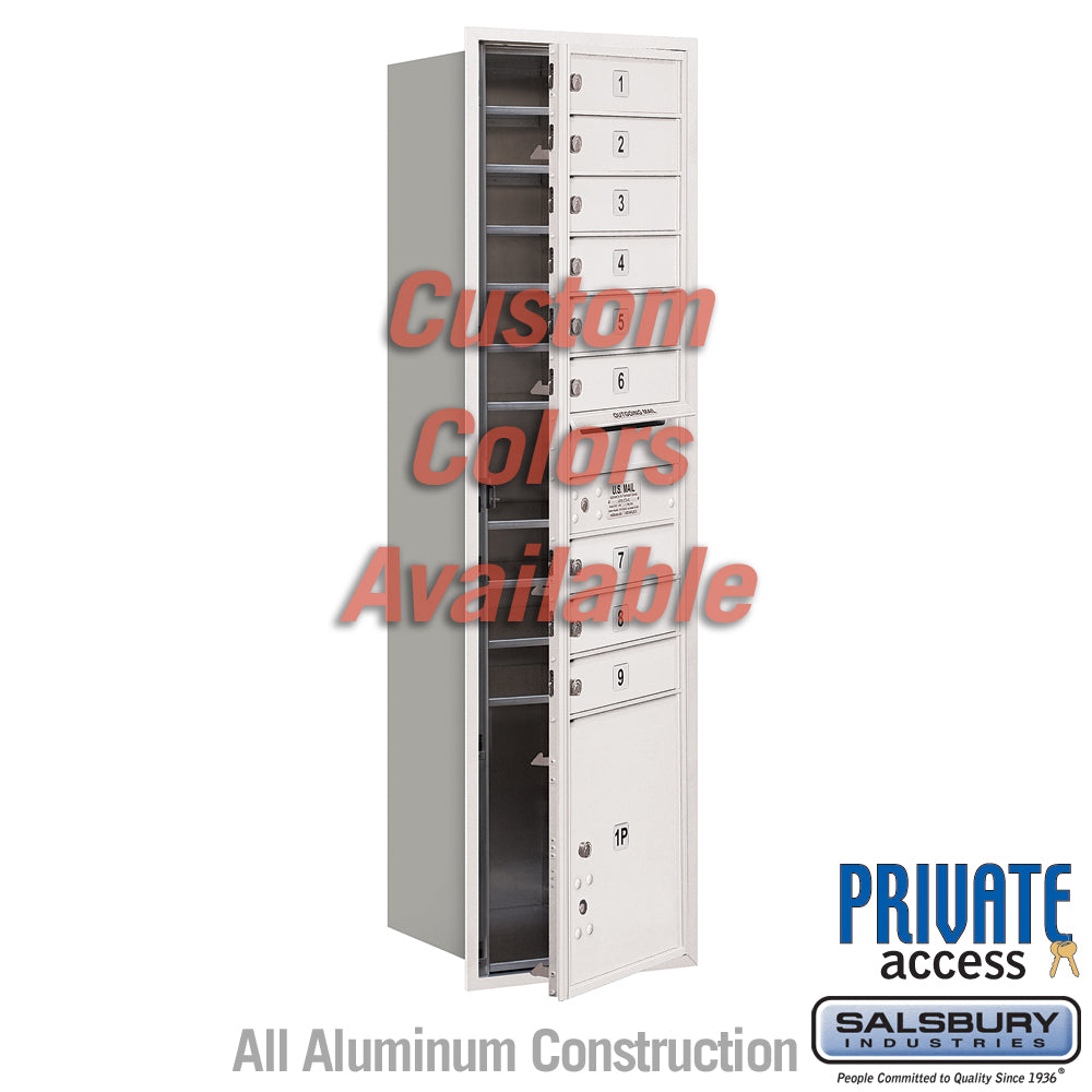 Recessed Mounted 4C Horizontal Mailbox (Includes Master Commercial Locks) - Maximum Height Unit (57 1/8 Inches) - Single Column - 9 MB1 Doors / 1 PL4.5 - Custom Color - Front Loading - Private Access