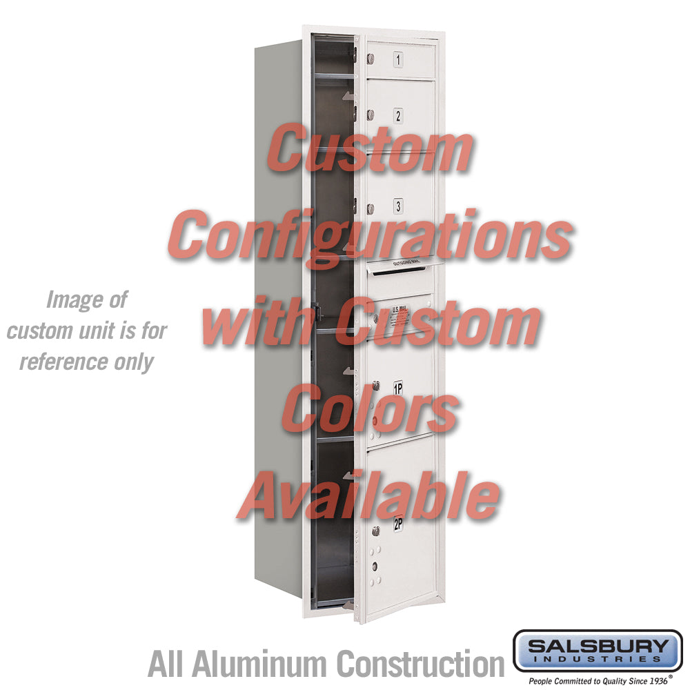 Recessed Mounted 4C Horizontal Mailbox - Maximum Height Unit (57 1/8 Inches) - Single Column - Custom Unit - Custom Color - Front Loading - USPS Access