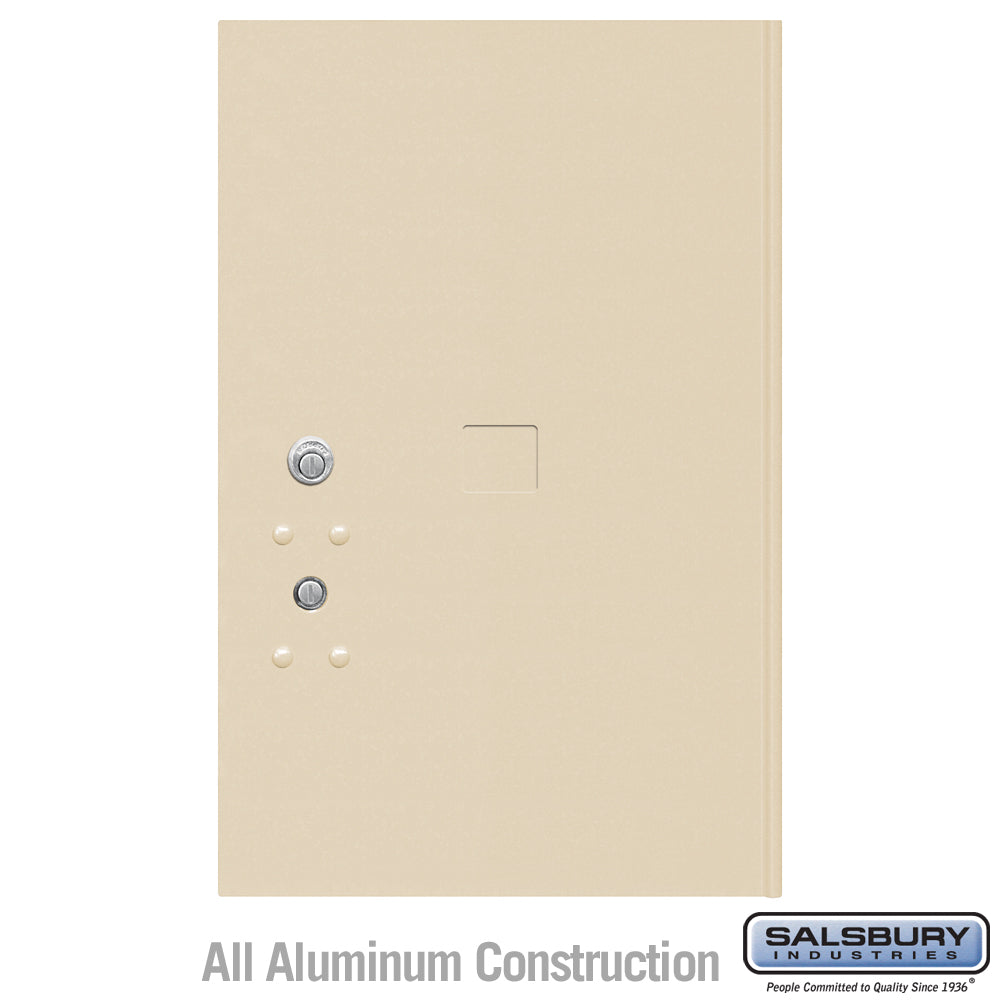 Replacement Parcel Locker Door and Tenant Lock - for Standard 6 High (PL6) 4C Horizontal Parcel Locker - with (3) Keys  - Sandstone