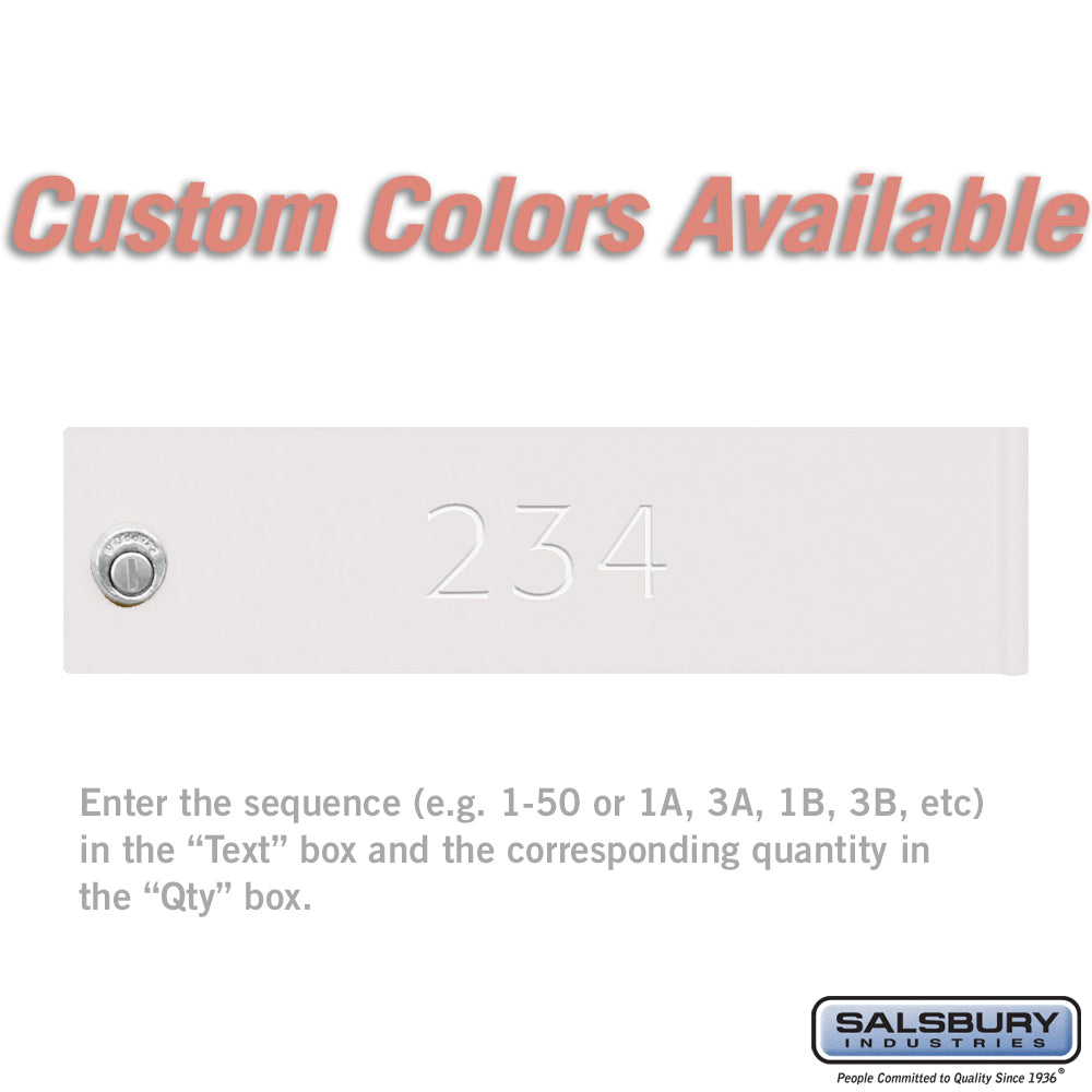 Custom Door Engraving - Regular - for Custom Color 4C Horizontal Mailbox and Parcel Locker Door