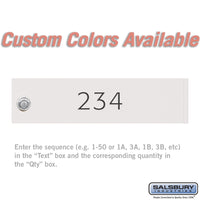 Thumbnail for Custom Door Engraving - Black Filled - for Custom Color 4C Horizontal Mailbox and Parcel Locker Door