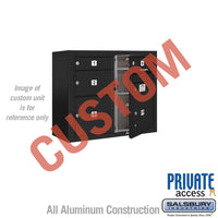 Thumbnail for Surface Mounted 4C Horizontal Mailbox Unit (Includes 3706D-CBFP Mailbox, 3806D-BLK Enclosure and Master Commercial Locks) - 6 Door High Unit (24 1/2 Inches) - Double Column - Custom Unit - Black - Front Loading - Private Access