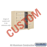 Thumbnail for Surface Mounted 4C Horizontal Mailbox Unit (Includes 3706D-CSFU Mailbox and 3806D-SAN Enclosure) - 6 Door High Unit (24 1/2 Inches) - Double Column - Custom Unit - Sandstone - Front Loading - USPS Access