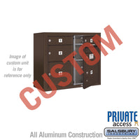 Thumbnail for Surface Mounted 4C Horizontal Mailbox Unit (Includes 3706D-CZFP Mailbox, 3806D-BRZ Enclosure and Master Commercial Locks) - 6 Door High Unit (24 1/2 Inches) - Double Column - Custom Unit - Bronze - Front Loading - Private Access