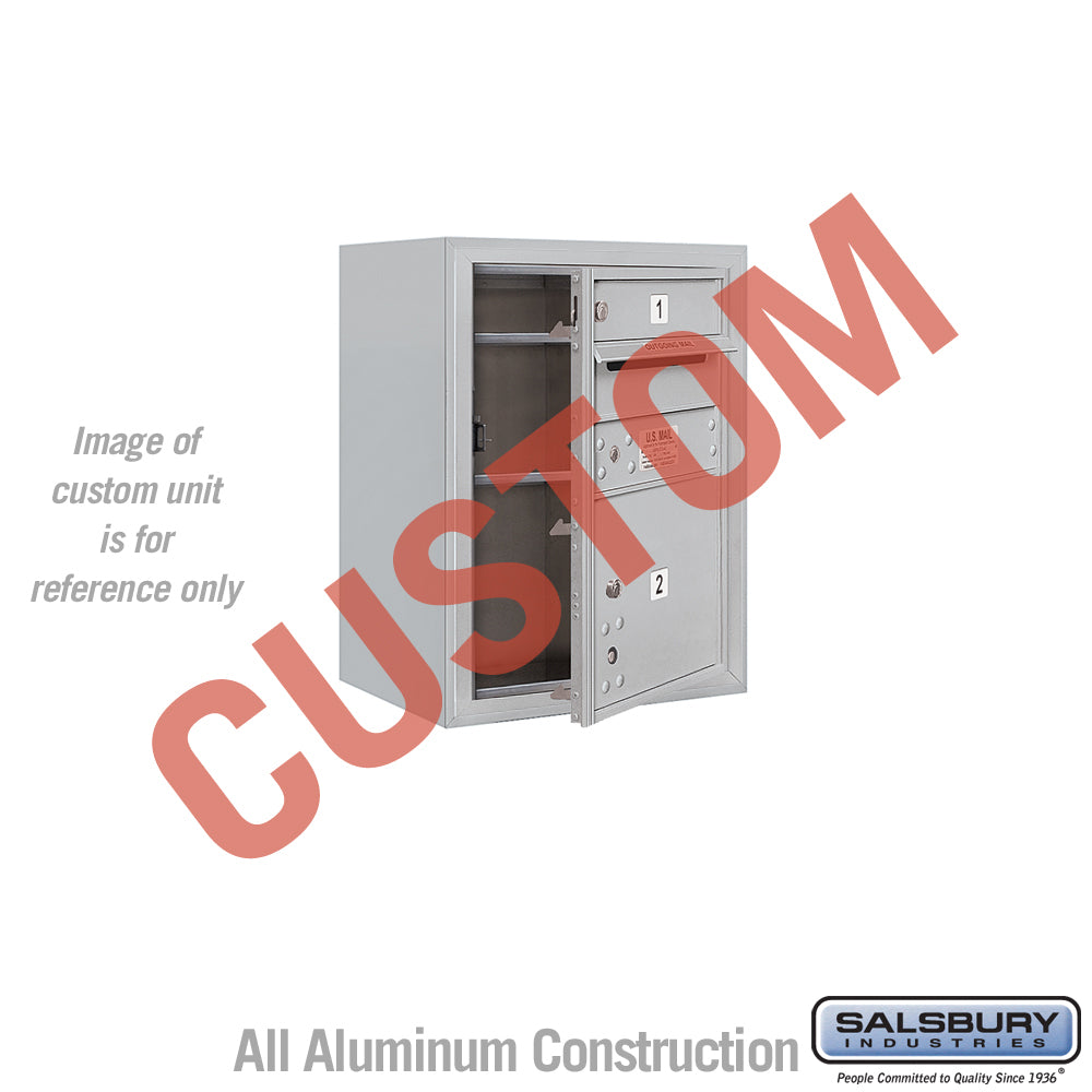 Surface Mounted 4C Horizontal Mailbox Unit (Includes 3706S-CAFU Mailbox and 3806S-ALM Enclosure) - 6 Door High Unit (24 1/2 Inches) - Single Column - Custom Unit - Aluminum - Front Loading - USPS Access