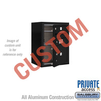 Thumbnail for Surface Mounted 4C Horizontal Mailbox Unit (Includes 3706S-CBFP Mailbox, 3806S-BLK Enclosure and Master Commercial Locks) - 6 Door High Unit (24 1/2 Inches) - Single Column - Custom Unit - Black - Front Loading - Private Access