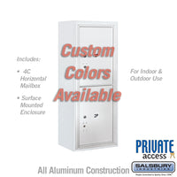 Thumbnail for Surface Mounted 4C Horizontal Mailbox Unit (Includes 3710S-2PCFP Parcel Locker, 3810S-CST Enclosure and Master Commercial Locks) - 10 Door High Unit (38 1/2 Inches) - Single Column - 2 PL5's - Custom Color - Front Loading - Private Access