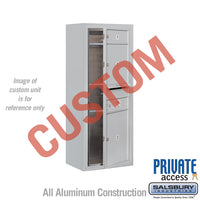 Thumbnail for Surface Mounted 4C Horizontal Mailbox Unit (Includes 3710S-CAFP Mailbox, 3810S-ALM Enclosure and Master Commercial Locks) - 10 Door High Unit (38 1/2 Inches) - Single Column - Custom Unit - Aluminum - Front Loading - Private Access