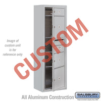 Thumbnail for Surface Mounted 4C Horizontal Mailbox Unit (Includes 3711S-CAFU Mailbox and 3811S-ALM Enclosure) - 11 Door High Unit (42 Inches) - Single Column - Custom Unit - Aluminum - Front Loading - USPS Access