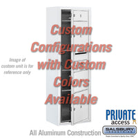 Thumbnail for Surface Mounted 4C Horizontal Mailbox Unit (Includes 3711S-CCFP Mailbox, 3811S-CST Enclosure and Master Commercial Locks) - 11 Door High Unit (42 Inches) - Single Column - Custom Unit - Custom Color - Front Loading - Private Access