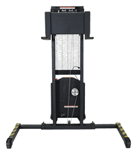 Thumbnail for Steel Stacker with Adjustable DC Powered Winch 770 Lb. Capacity Black / Yellow