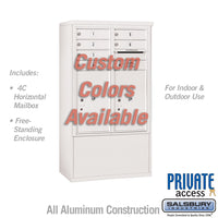 Thumbnail for Free-Standing 4C Horizontal Mailbox Unit (Includes 3710D-06CFP Mailbox, 3910D-C Enclosure and Master Commercial Locks) - 10 Door High Unit (52 7/8 Inches) - Double Column - 6 MB1 Doors / 2 PL6's - Custom - Front Loading - Private Access