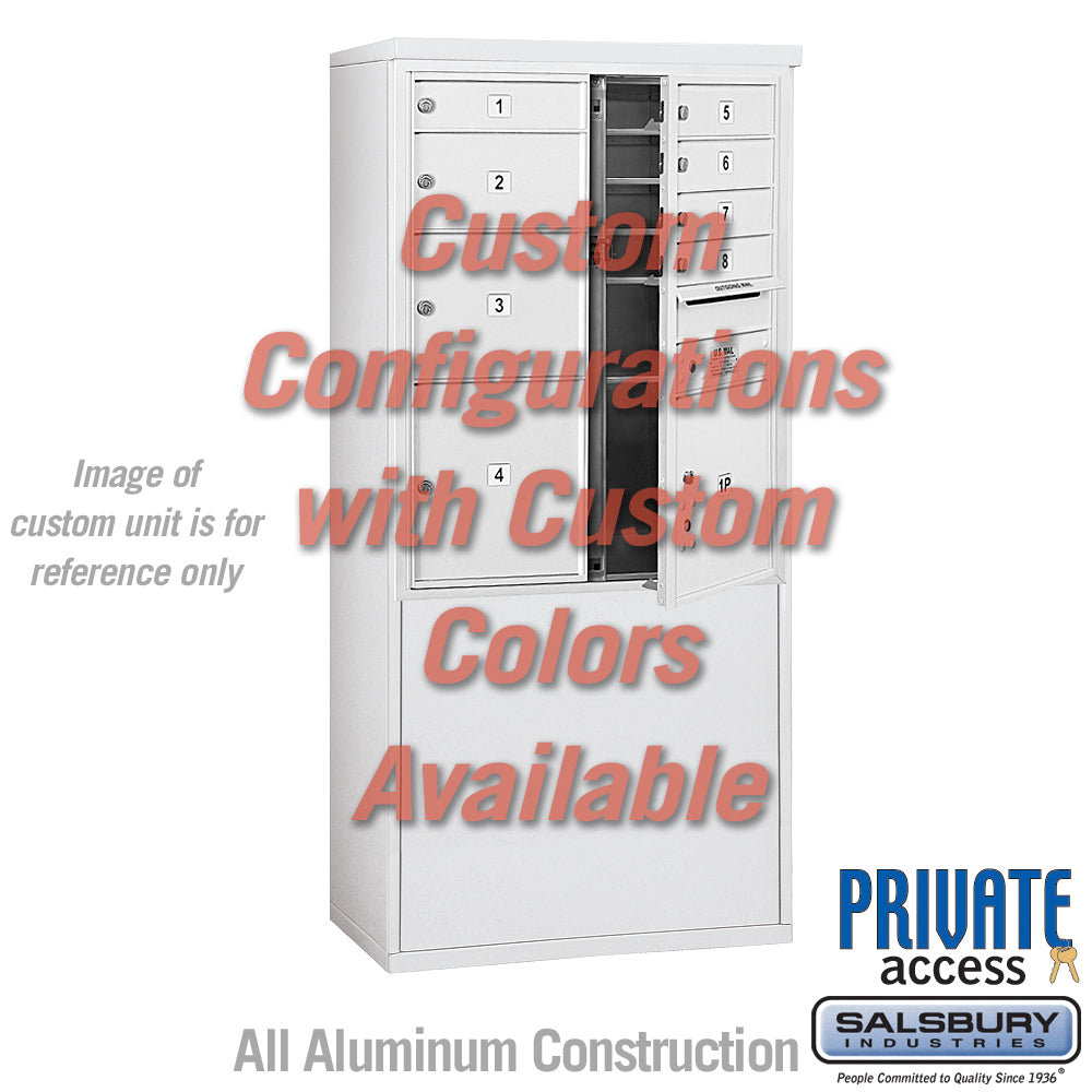 Free-Standing 4C Horizontal Mailbox Unit (Includes 3710D-CCFP Mailbox, 3910D-CST Enclosure and Master Commercial Locks) - 10 Door High Unit (52 7/8 Inches) - Double Column - Custom Unit - Custom Color - Front Loading - Private Access