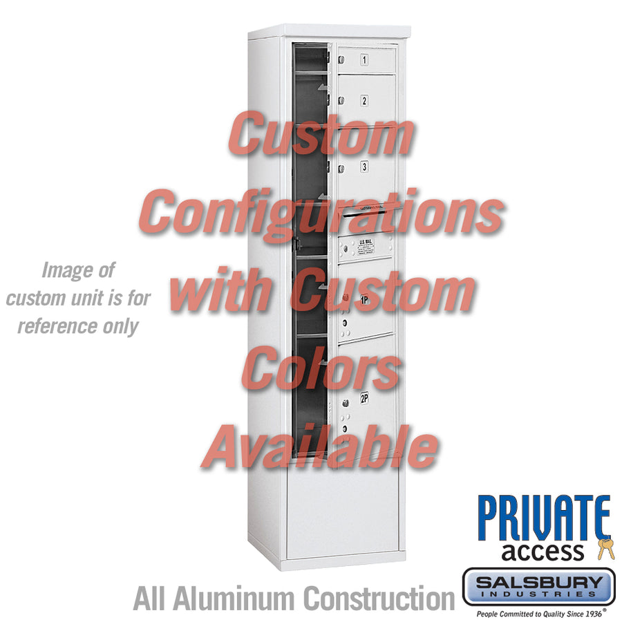 Free-Standing 4C Horizontal Mailbox Unit (Includes 3716S-CCFP Mailbox, 3916S-CST Enclosure and Master Commercial Locks) - Maximum Height Unit (72 1/8 Inches) - Single Column - Custom Unit - Custom Color - Front Loading - Private Access