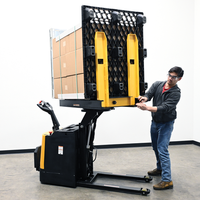 Thumbnail for Steel Portable Pallet Inverter Low Profile 32 In. to 54 In. Fork Opening 3000 Lb. Capacity Yellow/Black