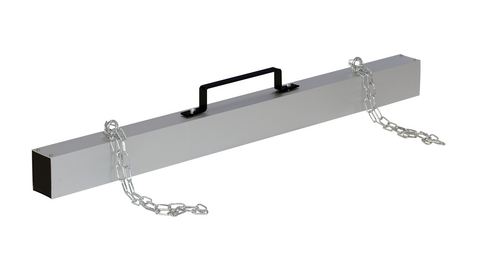 Heavy Duty Hanging Magnetic Sweepers 3-1/16 In. x 48 In. x 6-3/4 In. 55 Lb. Capacity Silver