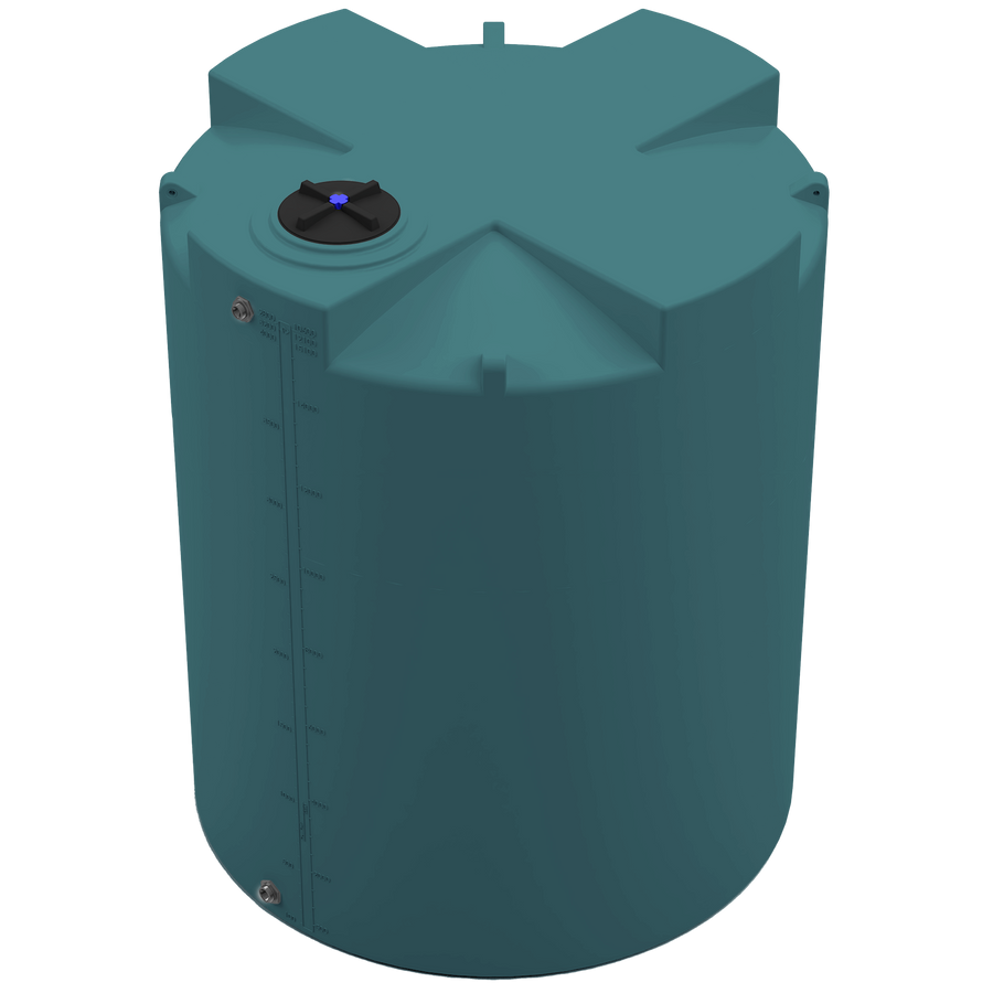 4000 GAL PROCHEM® PLUS POTABLE WATER TANK - LPE 1.0 FDA - GREEN  - DIA 102" x HGT 126" - LID 16" - BH FITTING T 1.5” / B 2” 