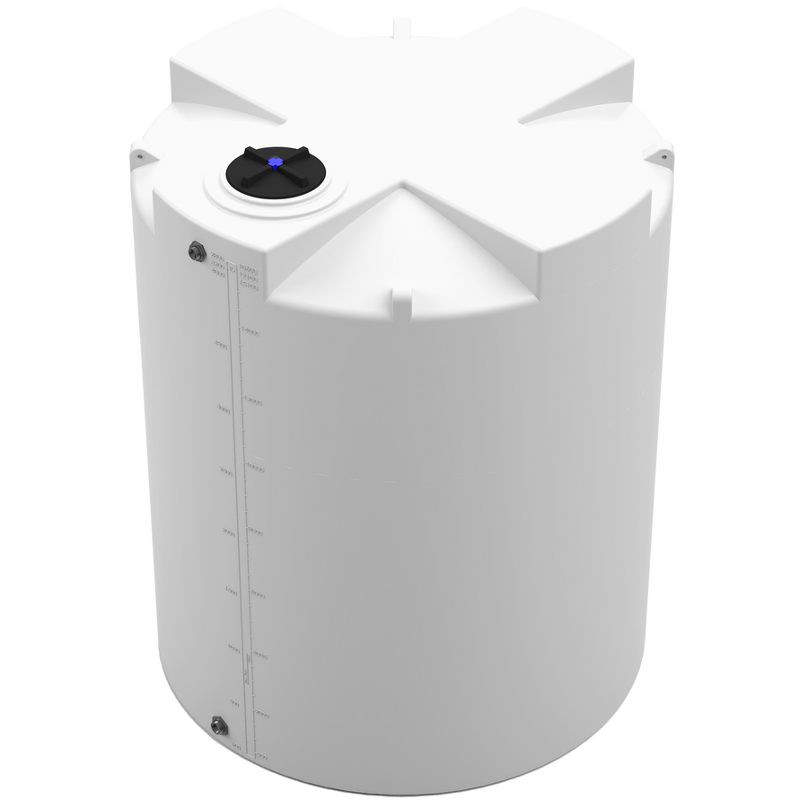 4000 GAL PROCHEM® PLUS POTABLE WATER TANK - LPE 1.0 FDA - NATURAL  - DIA 102" x HGT 126" - LID 16" - BH FITTING T 1.5” / B 2” 