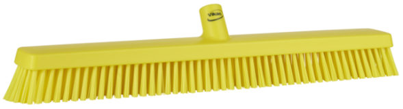 Vikan Heavy Duty Push Broom, 24.4" Soft/stiff, Yellow