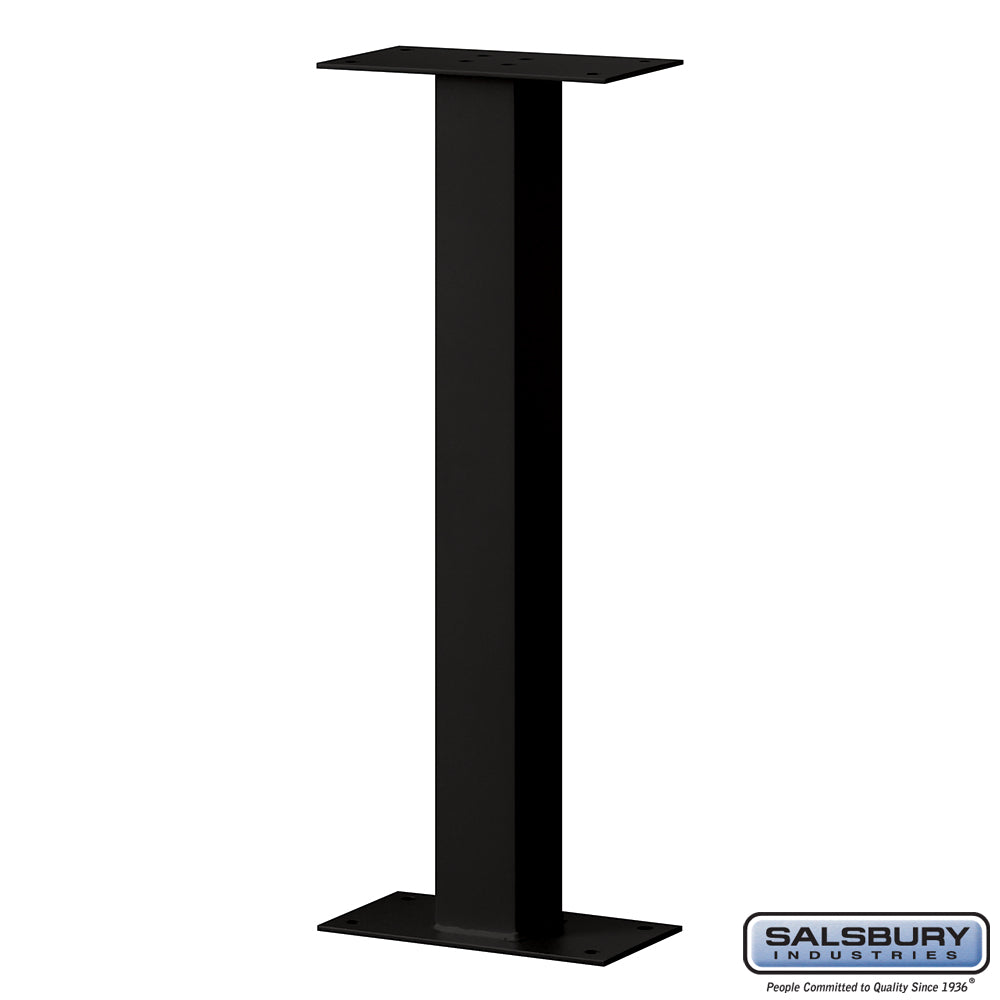 Standard Pedestal - Bolt Mounted - for Roadside Mailbox and Mail Chest - Black