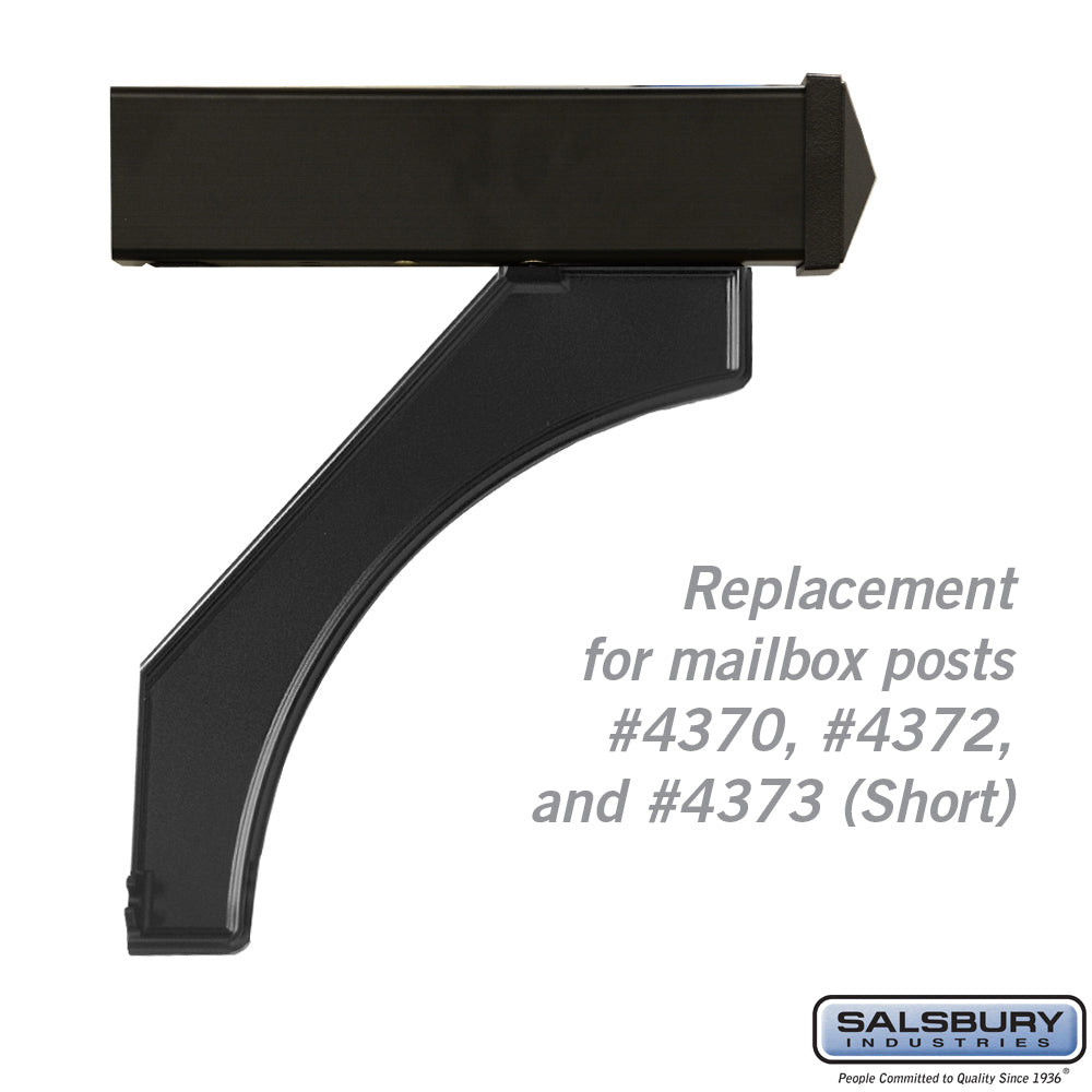 Arm Kit - Replacement for Deluxe Post for (1) Roadside Mailbox - Black