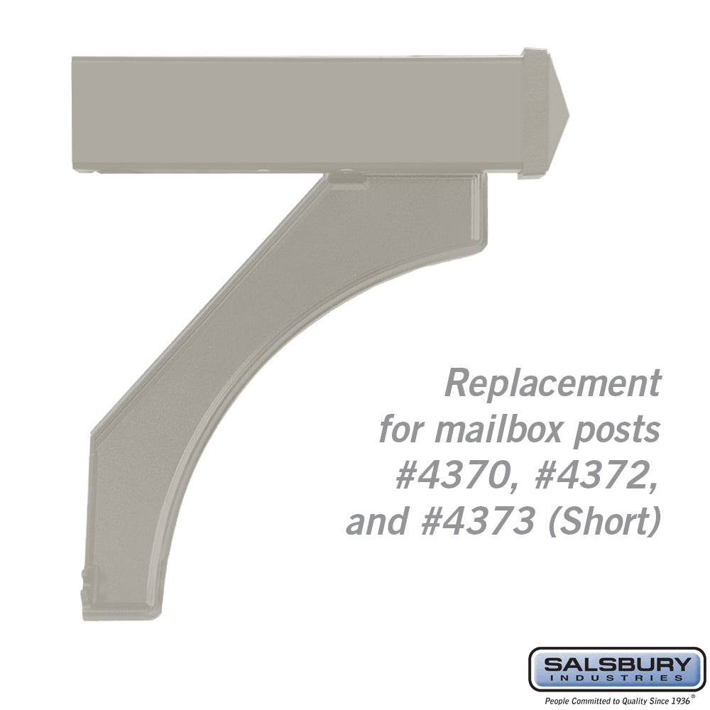 Arm Kit - Replacement for Deluxe Post for (1) Roadside Mailbox - Silver