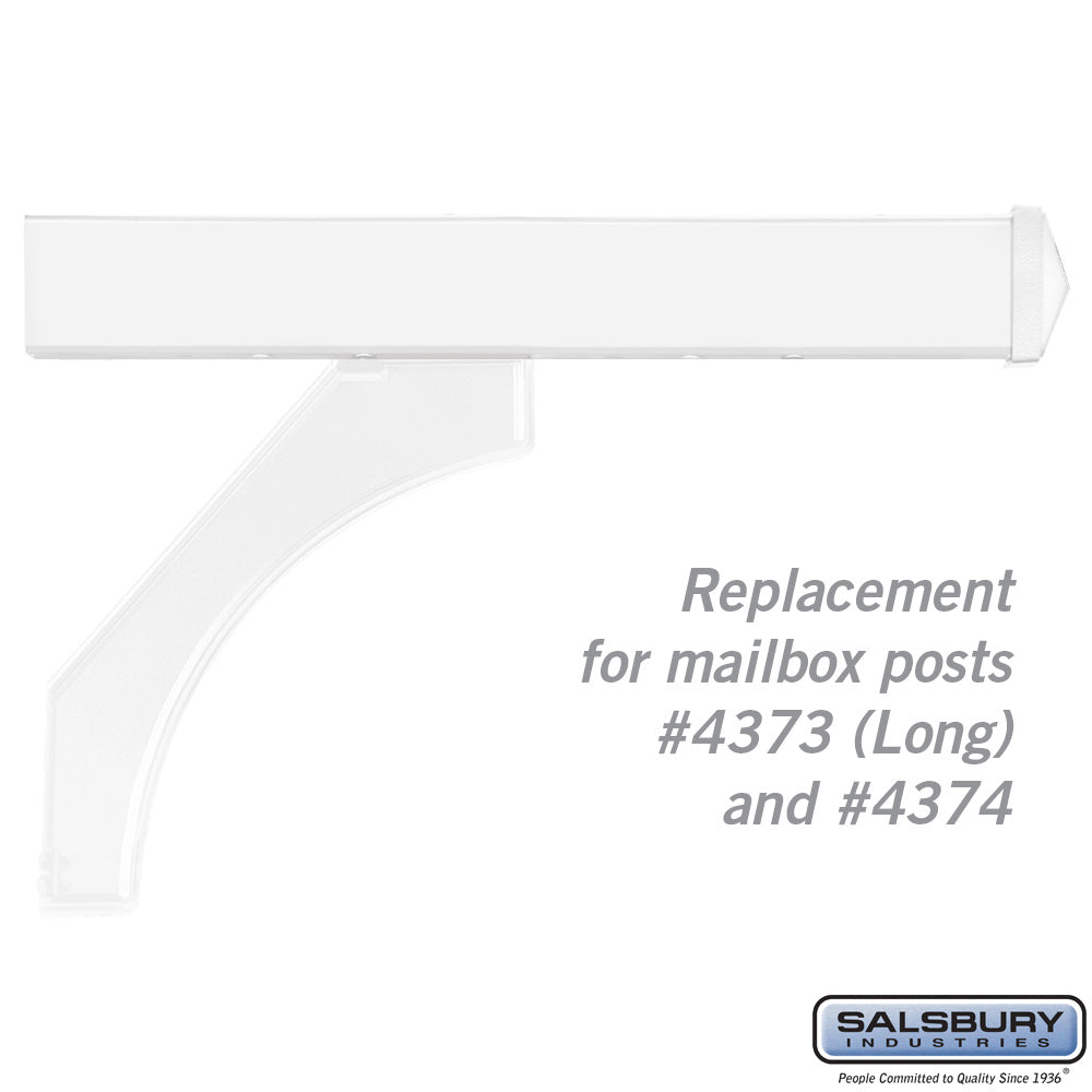 Arm Kit - Replacement for Deluxe Post for (2) Roadside Mailboxes - White