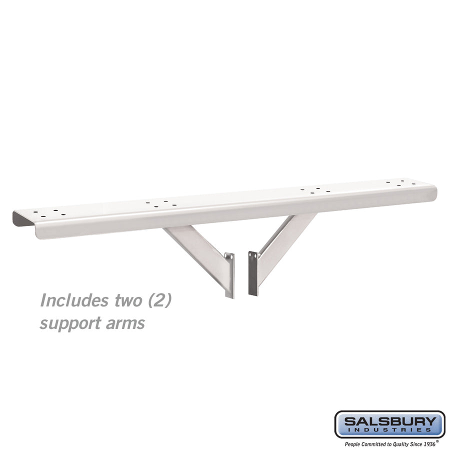Spreader - 4 Wide with 2 Supporting Arms - for Roadside Mailboxes - White