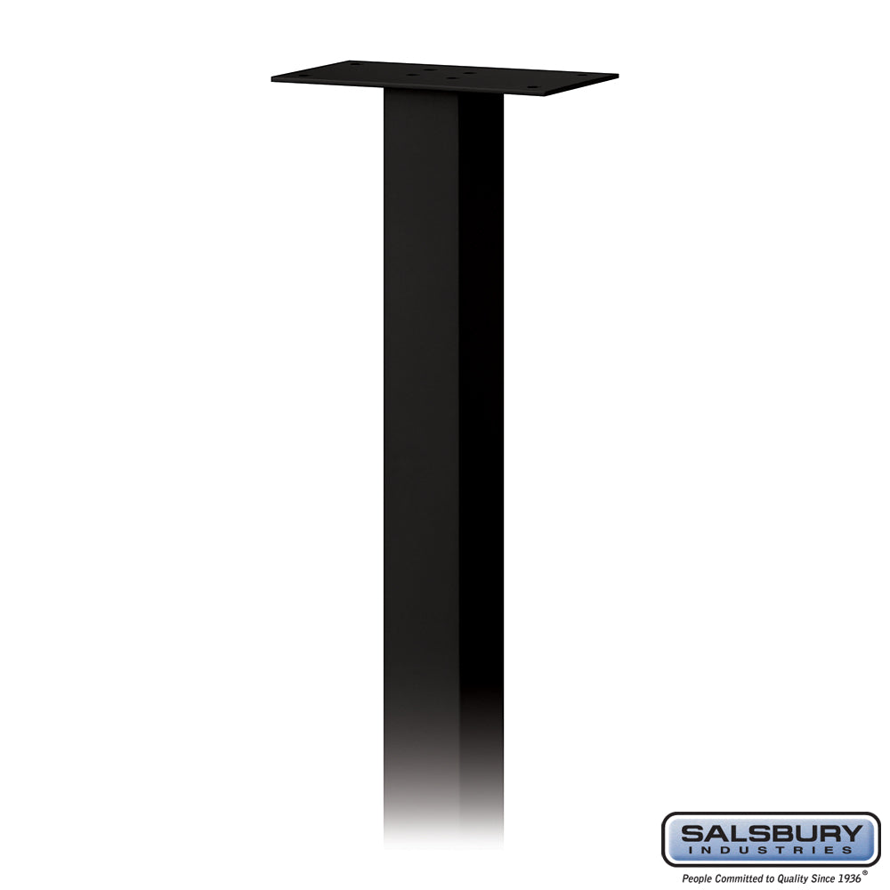 Standard Pedestal - In-Ground Mounted - for Roadside Mailbox, Mail Chest & Mail Package Drop - Black