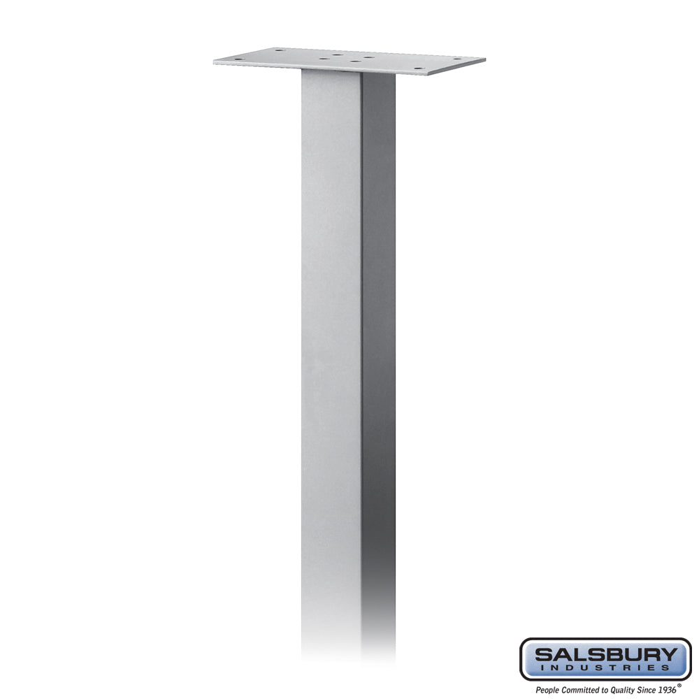 Standard Pedestal - In-Ground Mounted - for Roadside Mailbox, Mail Chest & Mail Package Drop - Silver