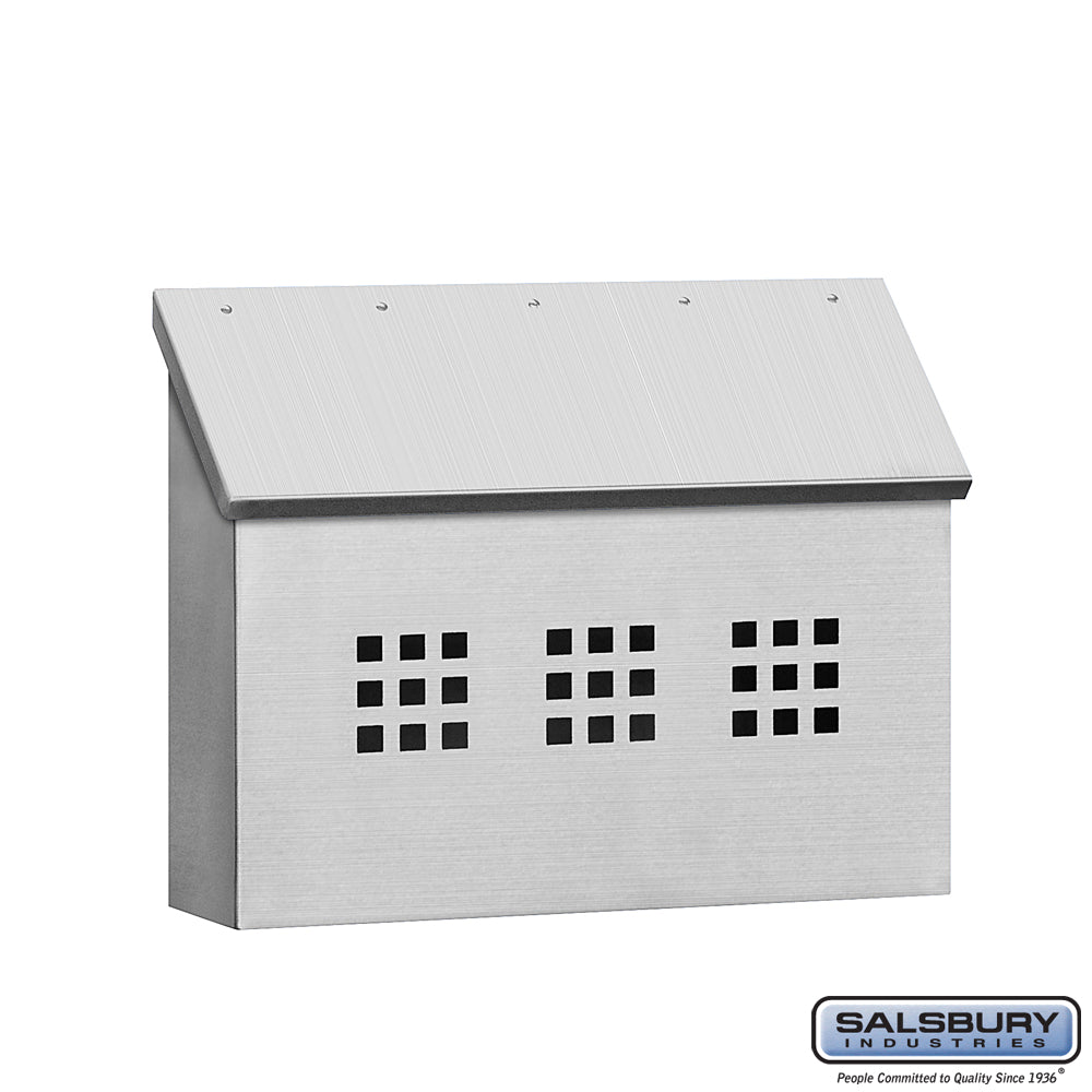 Stainless Steel Mailbox - Decorative - Horizontal Style