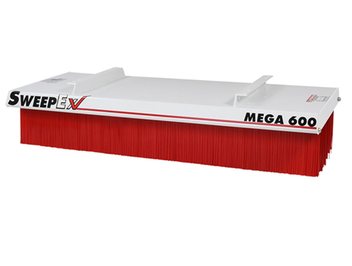 Steel Industrial Mega Broom 27 In. x 60 In. 11 Brush Rows White