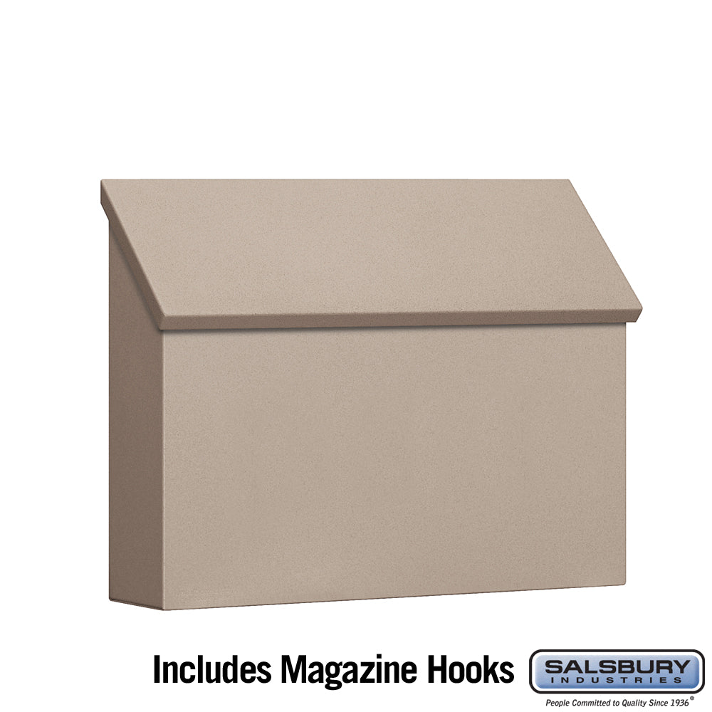 Traditional Mailbox - Standard - Horizontal Style - Beige