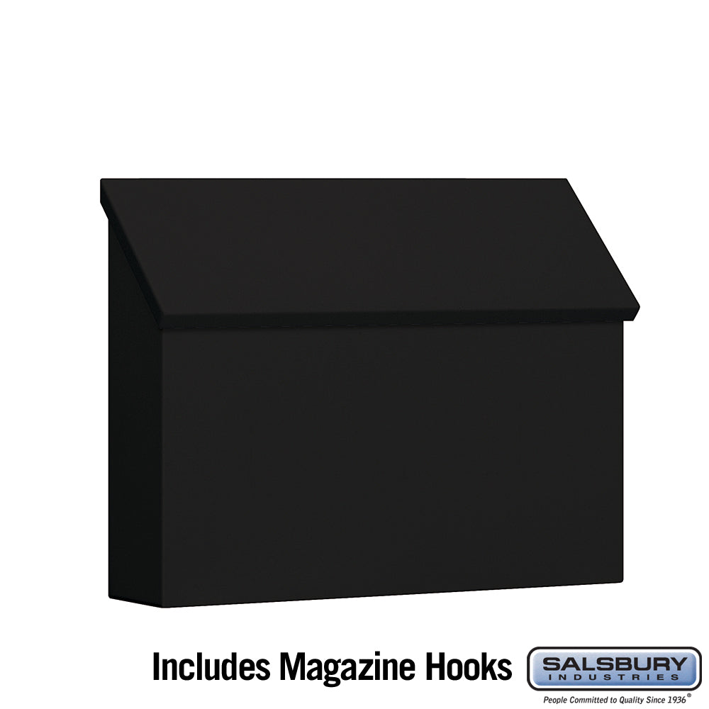 Traditional Mailbox - Standard - Horizontal Style - Black