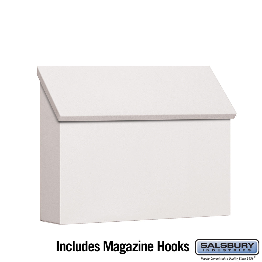 Traditional Mailbox - Standard - Horizontal Style - White