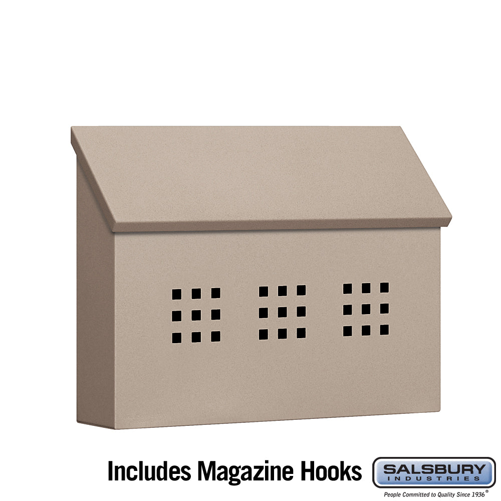 Traditional Mailbox - Decorative - Horizontal Style - Beige