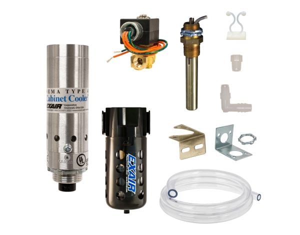 NEMA 4 Cabinet Cooler System, with Thermostat Control, 550 Btu/hr.