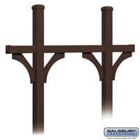 Thumbnail for Deluxe Mailbox Post - Bridge Style for (5) Mailboxes - In-Ground Mounted - Bronze