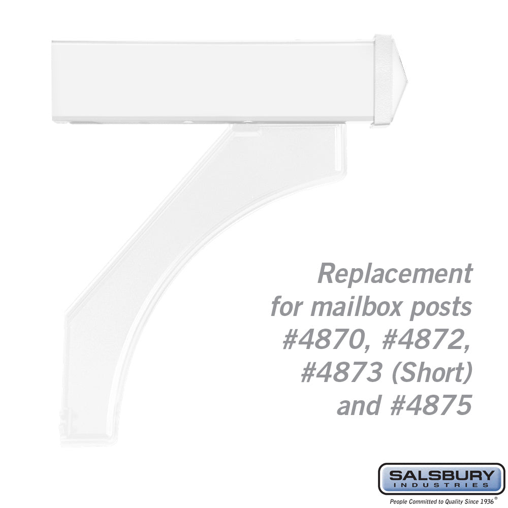Arm Kit - Replacement for Deluxe Post for (1)  Mailbox - White