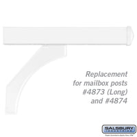 Thumbnail for Arm Kit - Replacement for Deluxe Post for (2)  Mailboxes - White