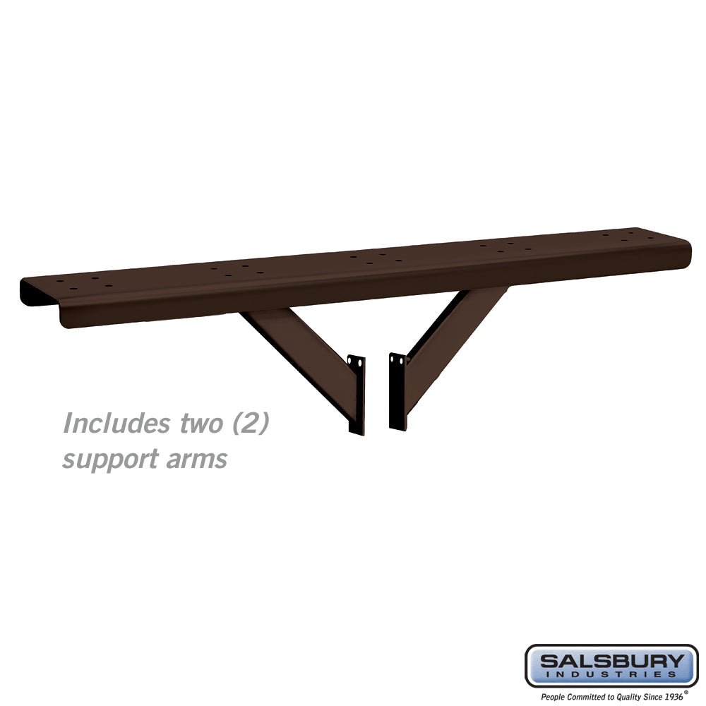 Spreader - 5 Wide with 2 Supporting Arms - for Rural Mailboxes - Bronze