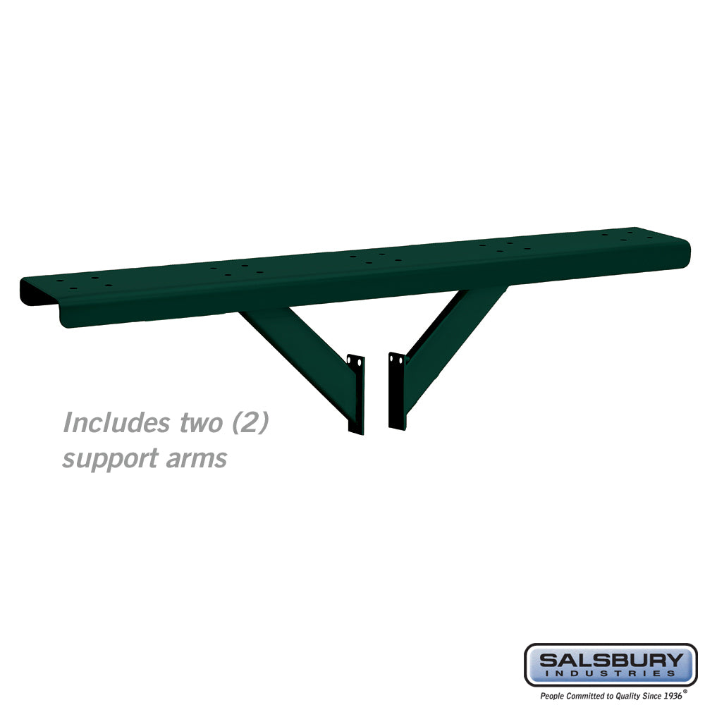 Spreader - 5 Wide with 2 Supporting Arms - for Rural Mailboxes - Green