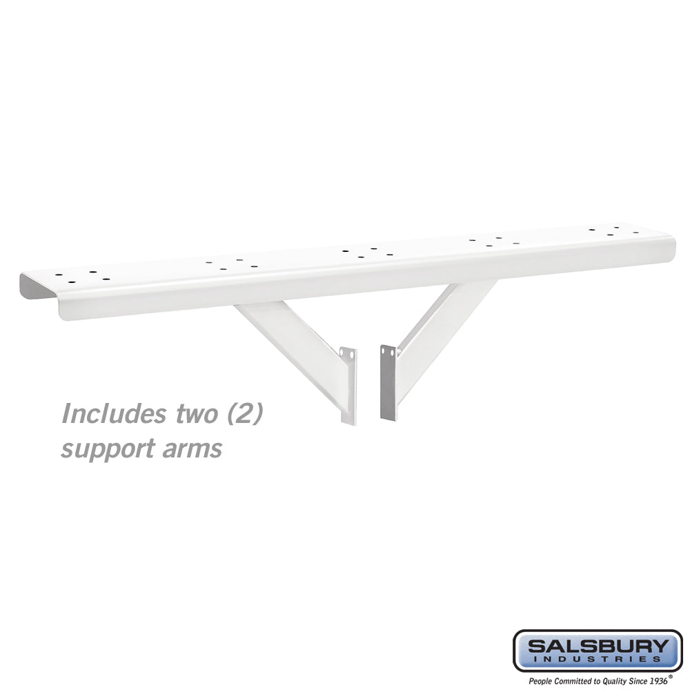 Spreader - 5 Wide with 2 Supporting Arms - for Rural Mailboxes - White