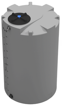 Thumbnail for 500 GAL PROCHEM® POTABLE WATER TANK W/BULKHEAD FITTINGS - LPE 1.0 FDA - DK GRAY  - DIA 47