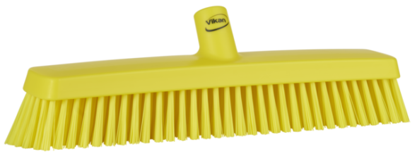 Heavy-Duty Push Broom, 16.5", Soft/stiff, Yellow