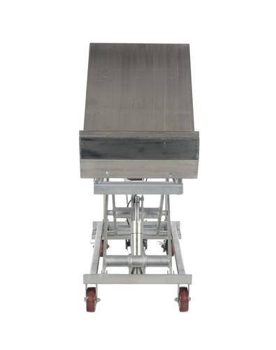 Partially Stainless Steel Lift and Tilt Carts with Sequence Select 22 In. x 33-1/2 In. 1000 Lb. Capacity Blue