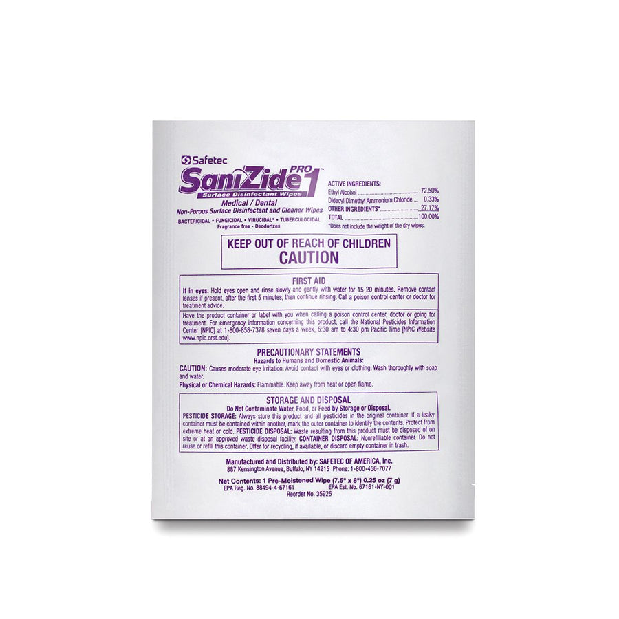 SaniZide Pro 1 Disinfectant Wipe (50ct)