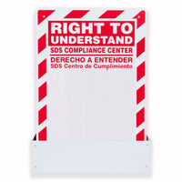 Thumbnail for ZING 6042E Eco GHS-SDS Single Station, Bilingual, Recycled Aluminum, Empty